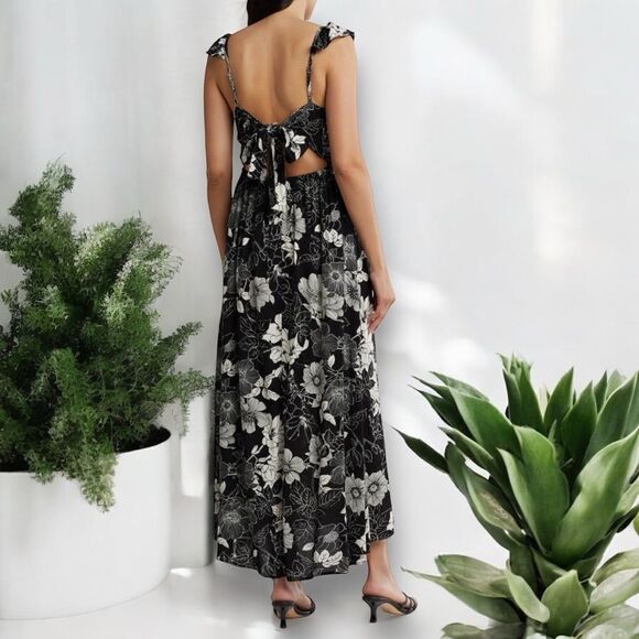 WISHLIST Women’s Floral Printed Flutter Strap Sleeveless Dress in the Size Large - Picture 8 of 16